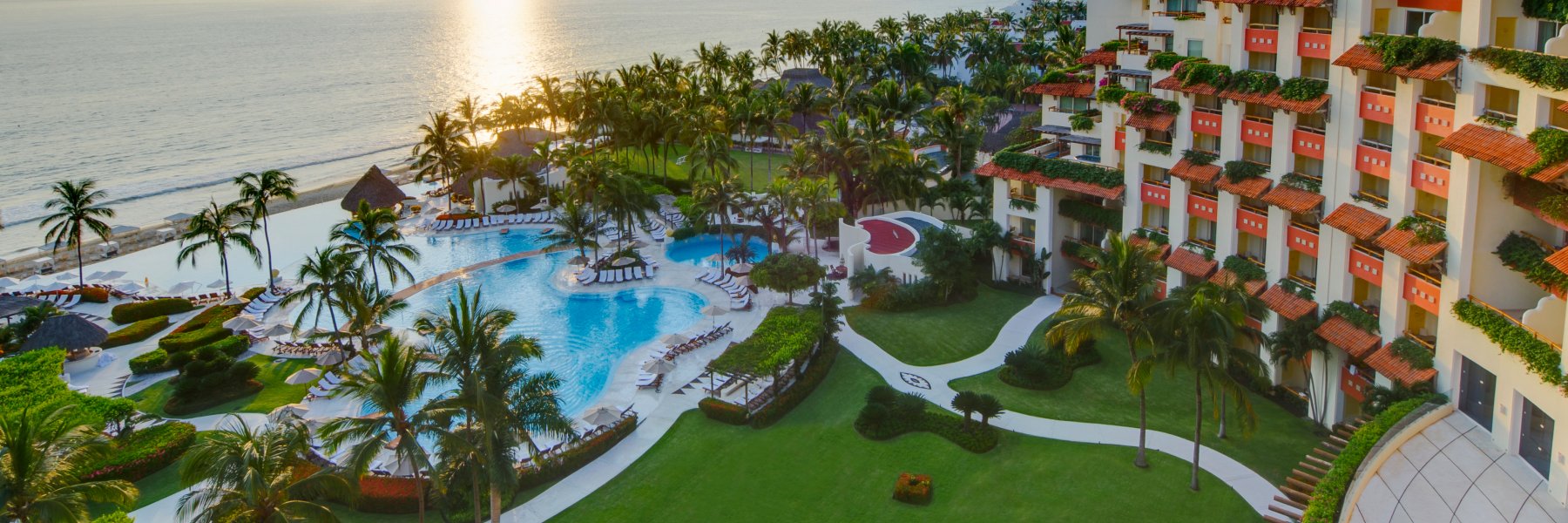 Vista aérea de los jardines en Grand Velas Resorts Nuevo Vallarta